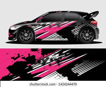 car wrap designs  for company with abstract grunge background for vehicle branding