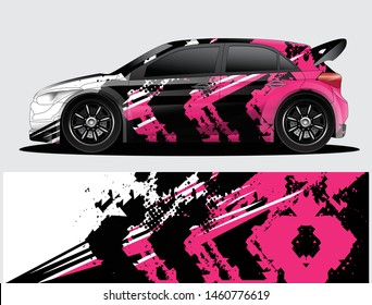 car wrap designs  for company with abstract grunge background for vehicle branding