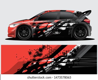car wrap designs  for company with abstract grunge background for vehicle branding