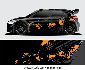 car wrap designs  for company with abstract grunge background for vehicle branding