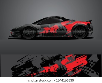 car wrap designs  for company with abstract grunge background for vehicle branding