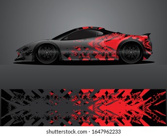 car wrap designs  for company with abstract grunge background for vehicle branding