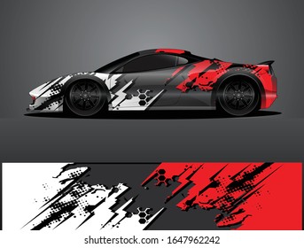 car wrap designs  for company with abstract grunge background for vehicle branding