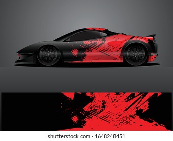 car wrap designs  for company with abstract grunge background for vehicle branding