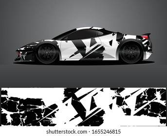 car wrap designs  for company with abstract grunge background for vehicle branding