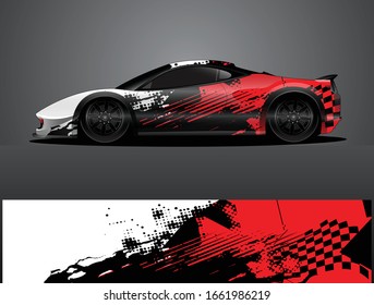 car wrap designs  for company with abstract grunge background for vehicle branding