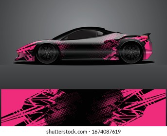 car wrap designs  for company with abstract grunge background for vehicle branding