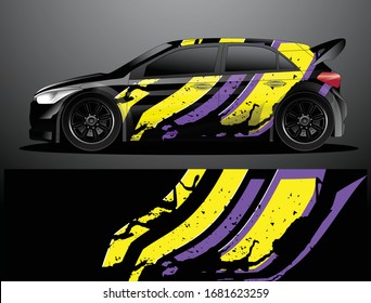 car wrap designs  for company with abstract grunge background for vehicle branding
