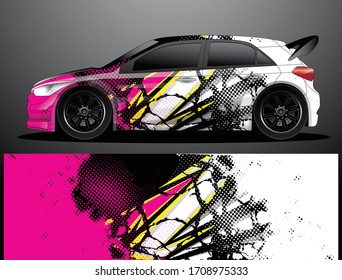 car wrap designs  for company with abstract grunge background for vehicle branding