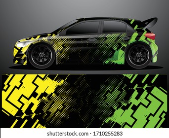 car wrap designs  for company with abstract grunge background for vehicle branding