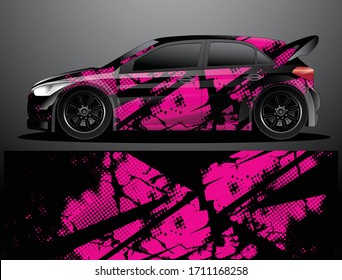car wrap designs  for company with abstract grunge background for vehicle branding