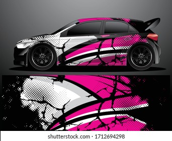 car wrap designs  for company with abstract grunge background for vehicle branding