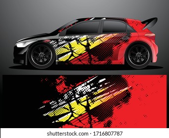 car wrap designs  for company with abstract grunge background for vehicle branding