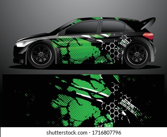 car wrap designs  for company with abstract grunge background for vehicle branding