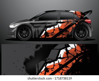 car wrap designs  for company with abstract grunge background for vehicle branding