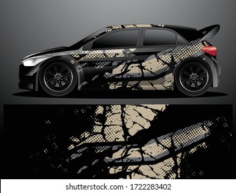 car wrap designs  for company with abstract grunge background for vehicle branding