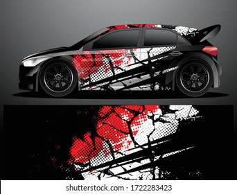 car wrap designs  for company with abstract grunge background for vehicle branding