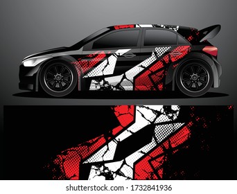 car wrap designs  for company with abstract grunge background for vehicle branding