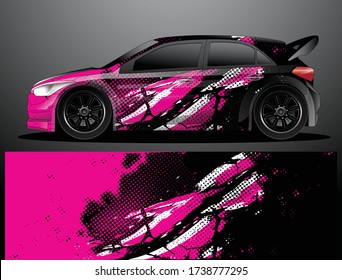 car wrap designs  for company with abstract grunge background for vehicle branding