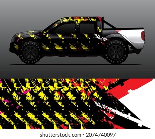 car wrap designs  for company with abstract grunge background for vehicle branding
