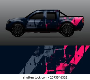 car wrap designs  for company with abstract grunge background for vehicle branding