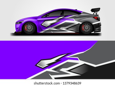 Car wrap designs vector . Background graphic . File ready to print and editable  . Eps 10