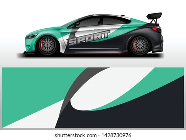 Car wrap designs vector . Background graphic . File ready to print and editable . Eps 10