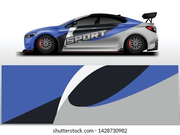 Car wrap designs vector . Background graphic . File ready to print and editable . Eps 10
