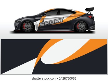 Car wrap designs vector . Background graphic . File ready to print and editable . Eps 10