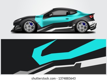 Car wrap designs vector . File ready to print and editable .