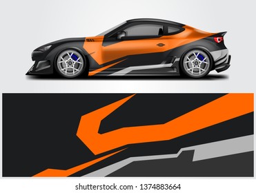 Car wrap designs vector . File ready to print and editable .