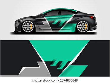 Car wrap designs vector . File ready to print and editable . 