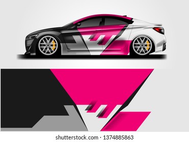Car wrap designs vector . File ready to print and editable . 