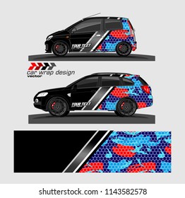 Car wrap designs vector. modern abstract stripe background for branding and vehicle livery 