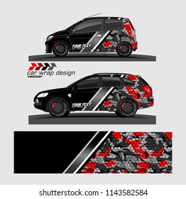 Car wrap designs vector. modern abstract stripe background for branding and vehicle livery 