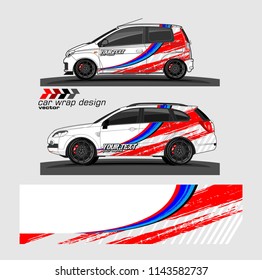 Car wrap designs vector. modern abstract stripe background for branding and vehicle livery 