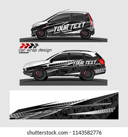 Car wrap designs vector. modern abstract stripe background for branding and vehicle livery 