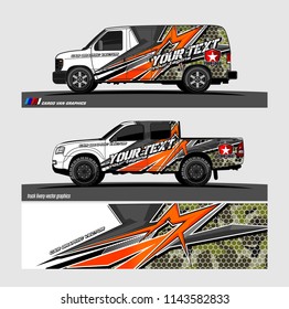 Car wrap designs vector. modern abstract stripe background for branding and vehicle livery 