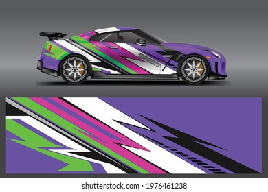 Car wrap designs vector for vehicle sport , ready print and editable