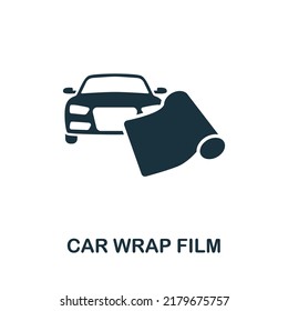 Car Wrap Film icon. Monochrome simple line Car Service icon for templates, web design and infographics