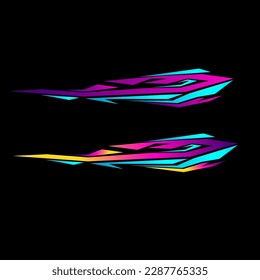 vector de diseño de pegatinas de gradiente de coche de ajuste de coches.