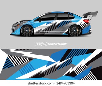 Car wrap graphic. Abstract racing strip and background for racing livery or daily use car vinyl sticker.