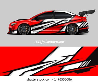Car wrap graphic. Abstract racing strip and background for racing livery or daily use car vinyl sticker.