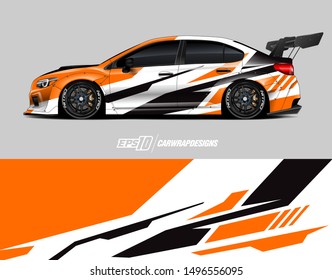 Car wrap graphic. Abstract racing strip and background for racing livery or daily use car vinyl sticker.