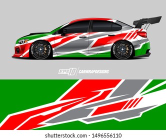 Car wrap graphic. Abstract racing strip and background for racing livery or daily use car vinyl sticker.