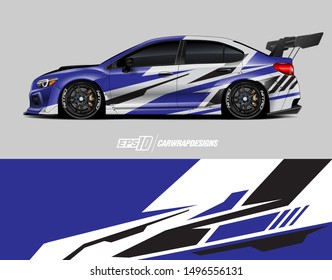 Car wrap graphic. Abstract racing strip and background for racing livery or daily use car vinyl sticker.