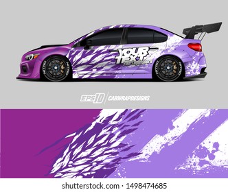 Car wrap graphic. Abstract racing strip and background for racing livery or daily use car vinyl sticker.