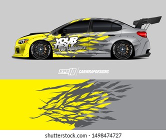 Car wrap graphic. Abstract racing strip and background for racing livery or daily use car vinyl sticker.