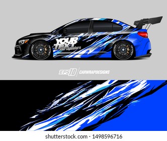 Car wrap graphic. Abstract racing strip and background for racing livery or daily use car vinyl sticker.