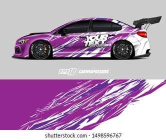 Car wrap graphic. Abstract racing strip and background for racing livery or daily use car vinyl sticker.